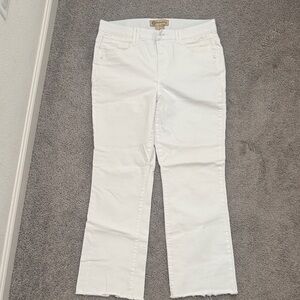 Democracy Women's Flare White Jeans